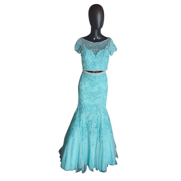 Mori Lee Dresses & Skirts - NWOT - 2 Piece Turquoise Fit/Flare Prom/Party Dress - Mori Lee